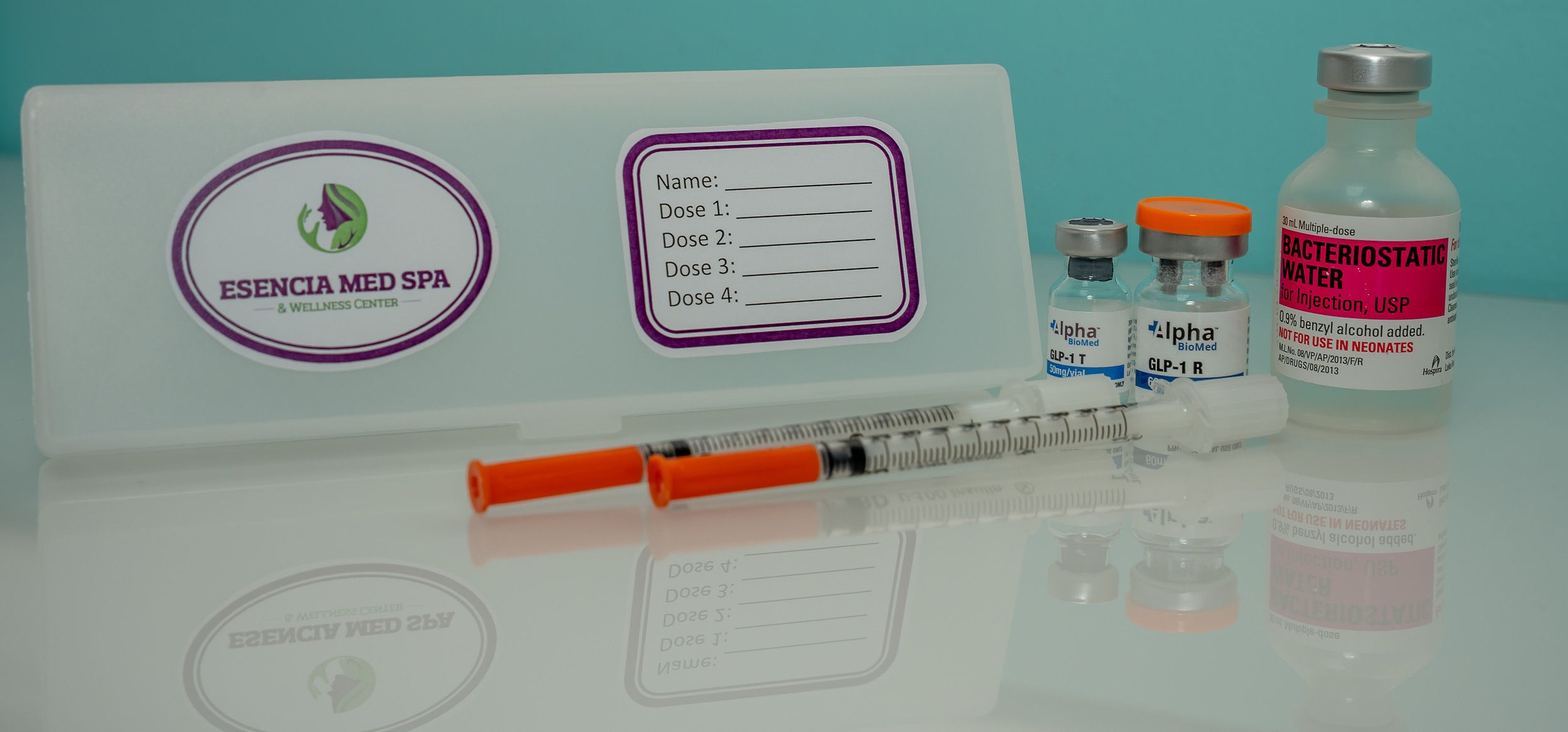 Esencia Med Spa GLP-1 weight loss program — branded labeling kit