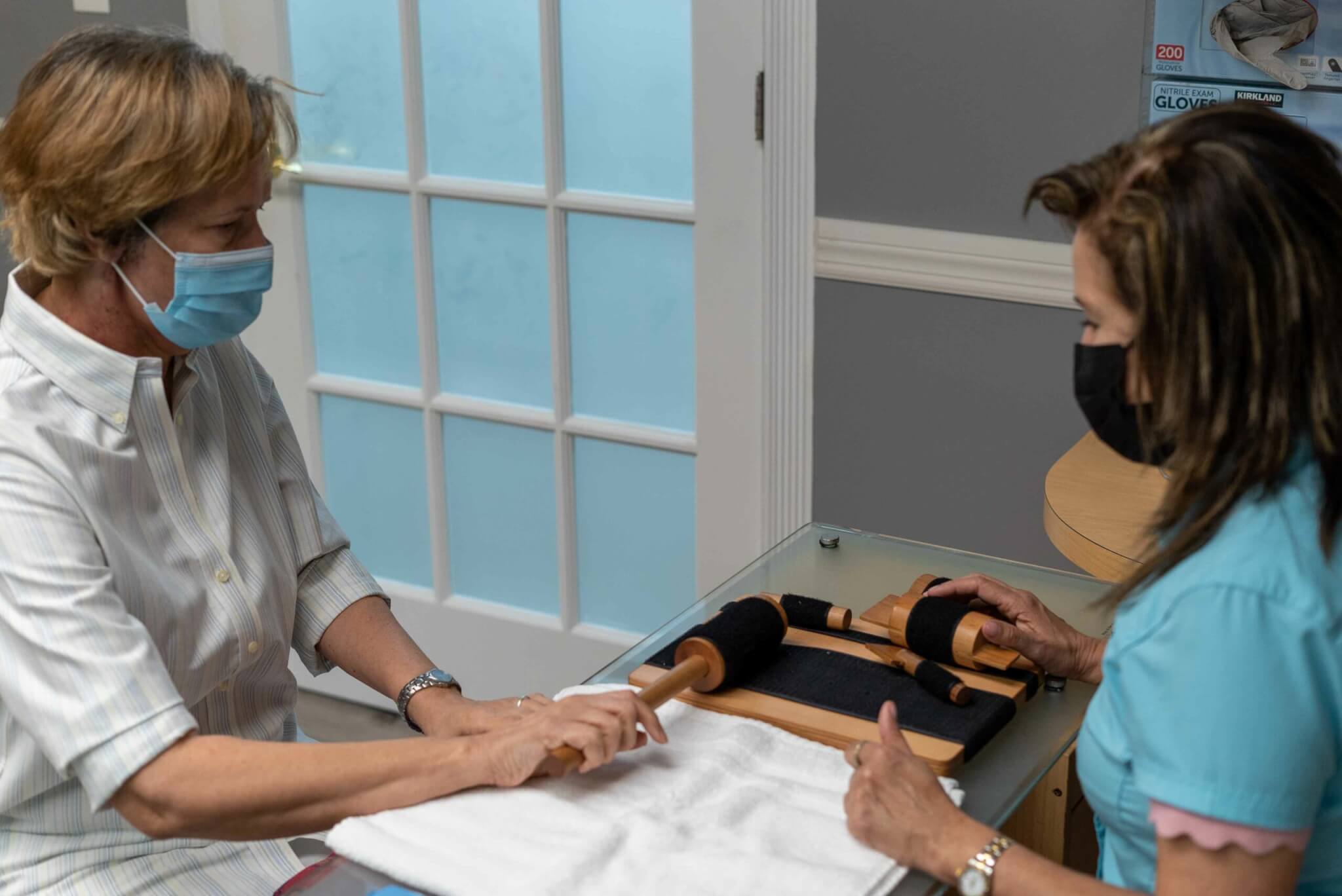 Hand therapy treatment at Esencia in Davie FL